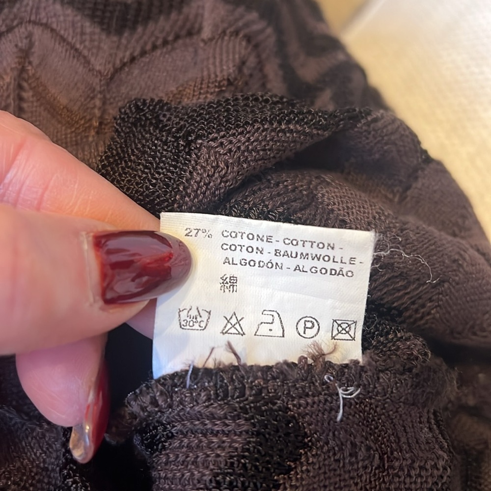 Missoni Chocolate Brown Chevron Tank Top Sz 12
Cotton and Vicose. - Picture 8 of 10